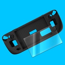 High Definition Tempered Glass Screen Protector Soft Case for Steam Deck Console