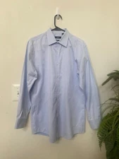 Hugo Boss Men's Jenno Slim Fit Light Blue Cotton Dress Shirt 16 32/33 EUC! $126