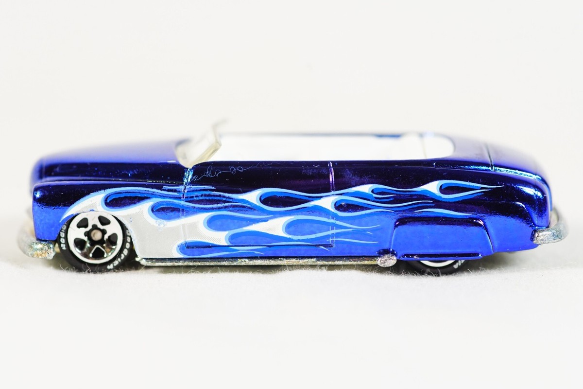 2003 Mattel Hot Wheels 49 Merc Hot Rod Flames Blue Metallic Flake