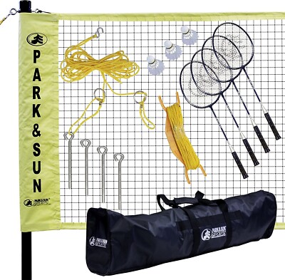 21' Sports Portable Indoor/Outdoor Badminton Net System with Carrying Bag