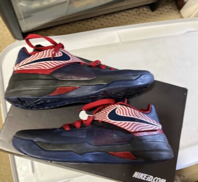 Nike ID KD Custom Basketball Sneakers Size Mens Athletic Blue Red