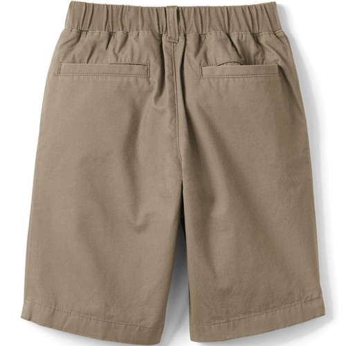 LANDS END Khaki School Uniform Elastic Waist Pull-On Chino Pants Boys M 8 NEW - Picture 4 of 6