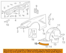 GM OEM 16-19 Corvette Fender Fender Components-Lower Deflector 84308943