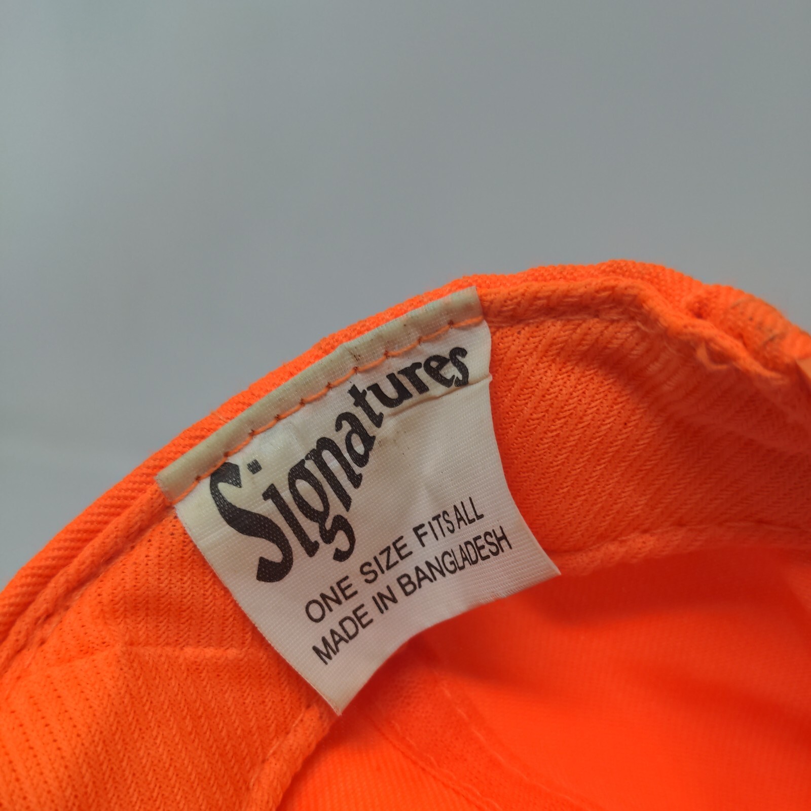 Signatures Snapback Hat Solid Orange OSFA Rope Br… - image 8