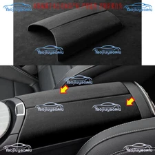 For Mercedes-Benz GLC 2016-2022 Black Central Control Armrest Box Cover Trim 2pc