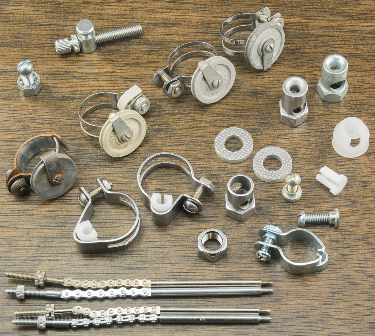 NOS Vintage Sturmey Archer Bike PARTS 3 Speed Hub Bicycle Axle Nuts Clips Bolts