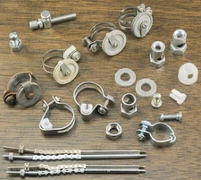 NOS Vintage Sturmey Archer Bike PARTS  3 Speed Hub Bicycle Axle Nuts Clips Bolts