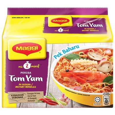 MAGGI Mee 2-Minute Instant Noodles Tom Yam (5 X 80G)