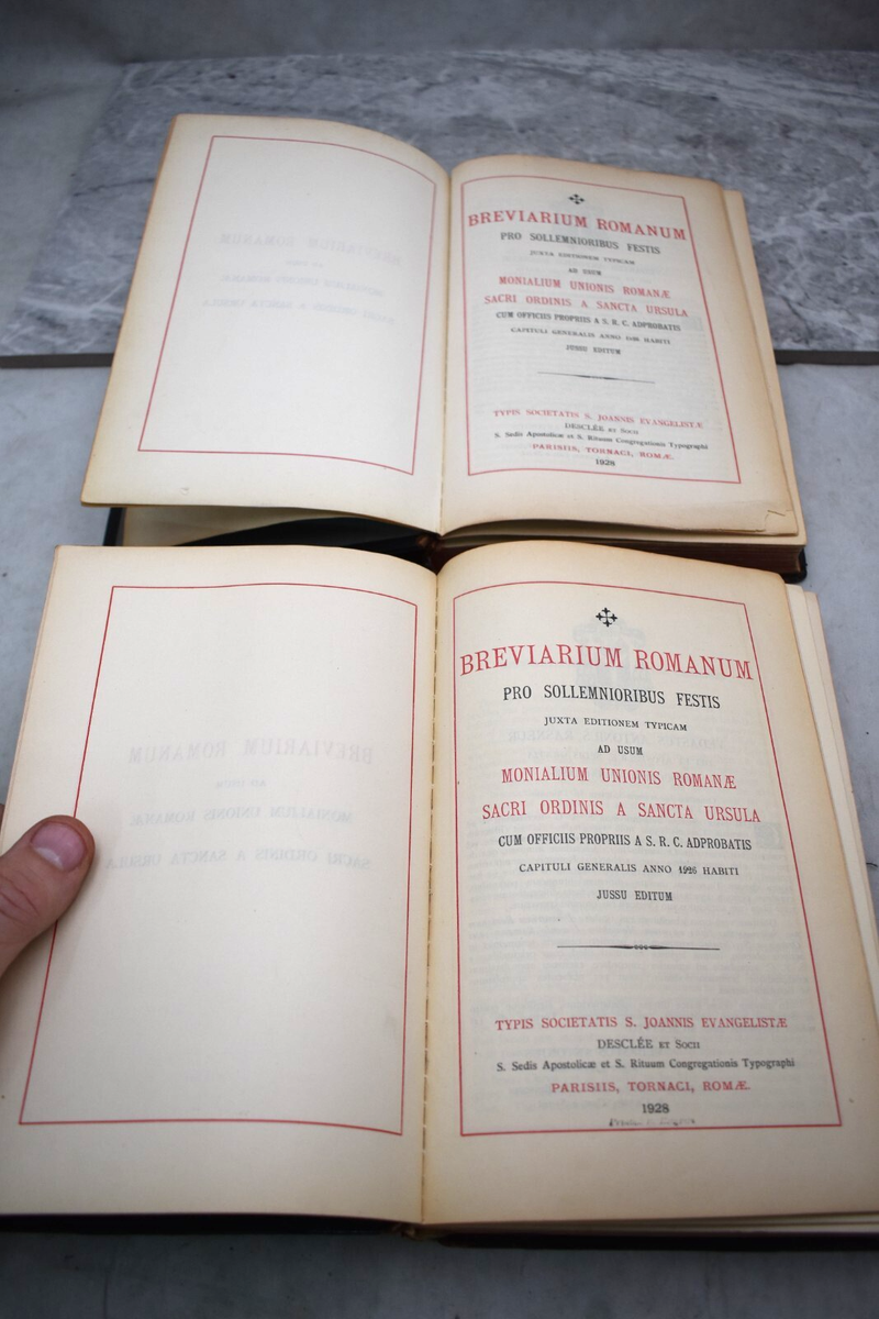 Older Breviarium Romanum Liturgical Book, Desclee, 1928, Roman