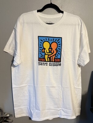 Keith Haring Best Buddies T Shirt Men s XL White Graphic Tee NWT