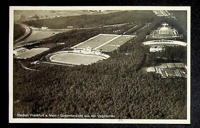 Frankfurt am Main Stadium Germany Photo Postcard 1920s Aerial View