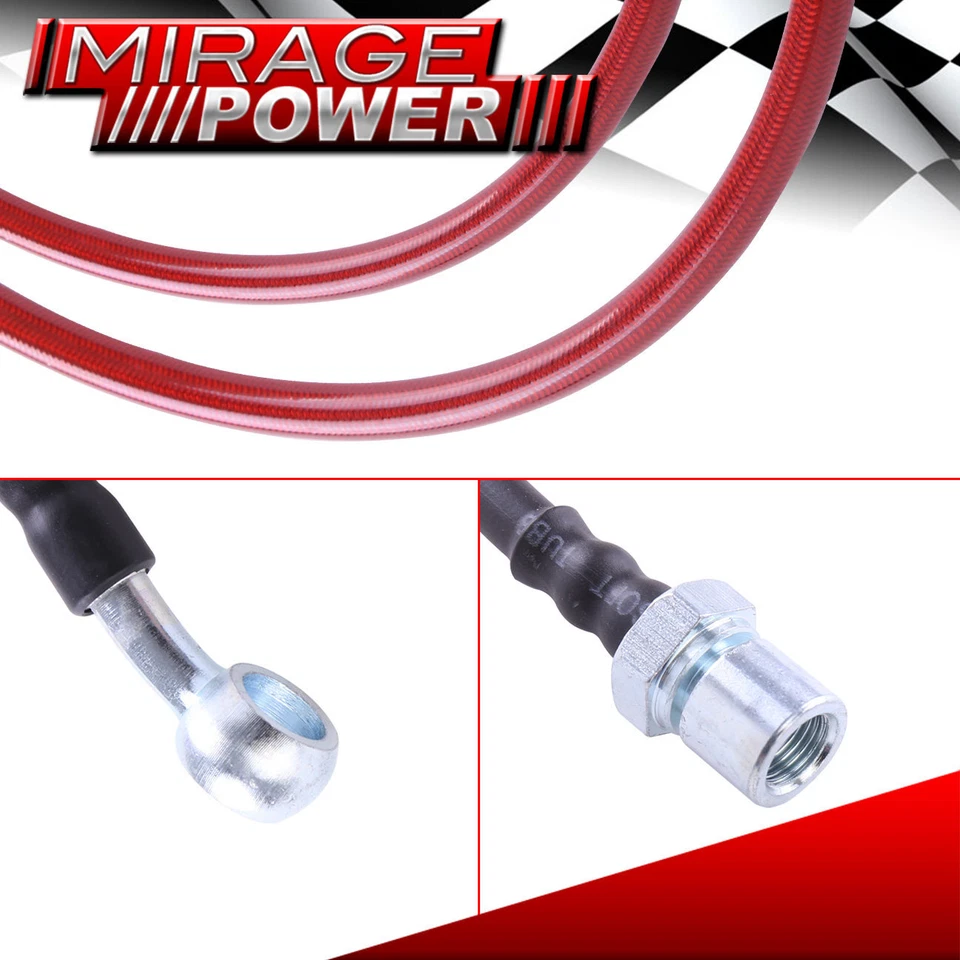 Stainless Steel Braided Brake Line Hose Red For 92-00 Lexus SC300 SC400 Soarer Foto 3 de 3