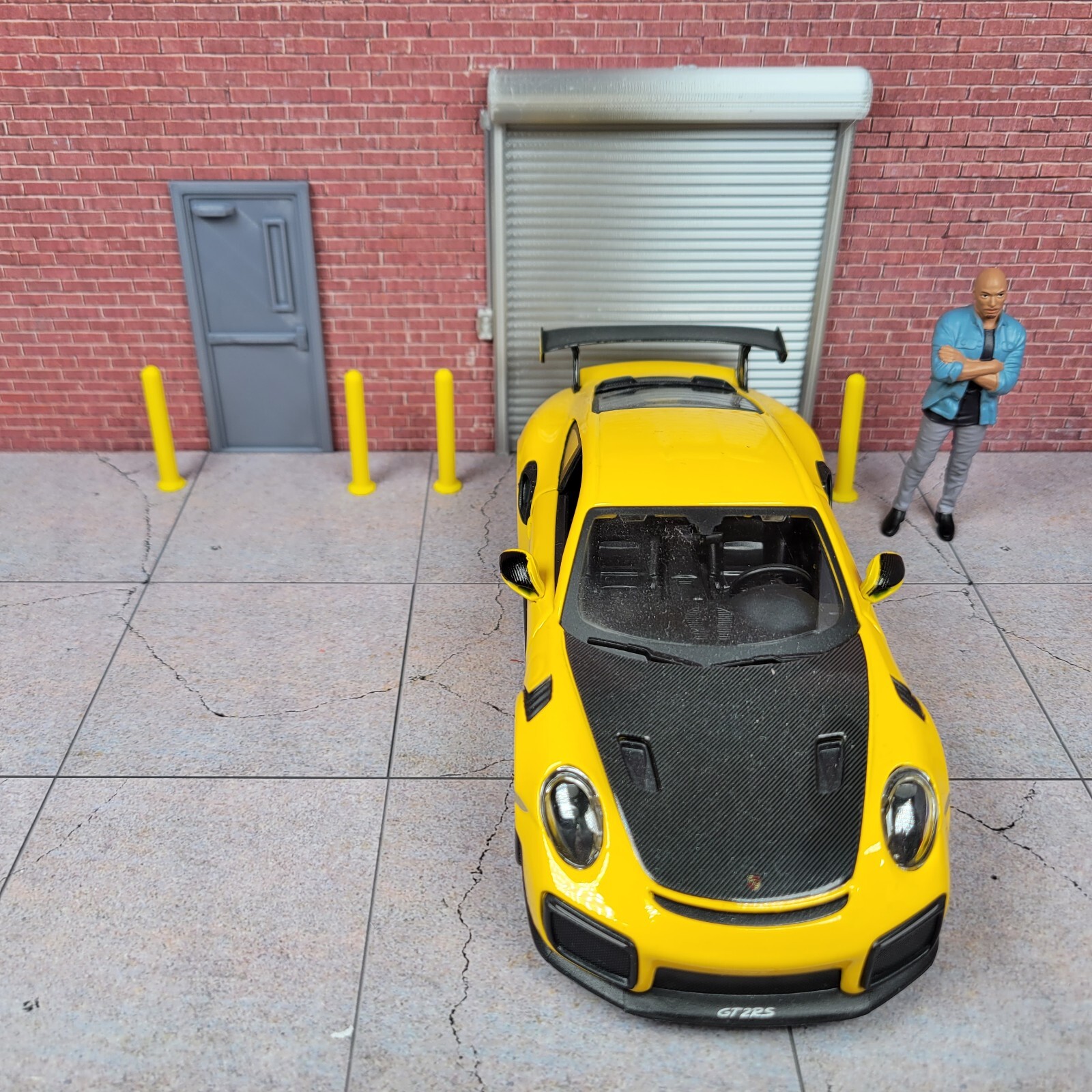 Shop Doors Model Set 1/24 Scale Diorama Garage Action figure Dollhouse ...