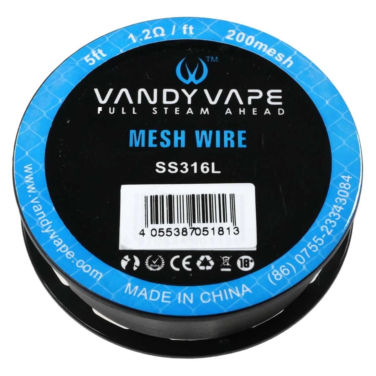 Wickeldraht - Heizwendel - VandyVape - SS316L Meshed Wire - 1,2 Ohm 200 Maschen