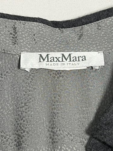 Max Mara Surplice V-Neck Faux Wrap Sheath Dress Gray Wool? Fits Size M - Picture 22 of 22