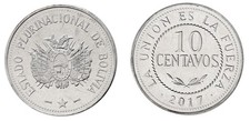 Bolivia 10 Centavos, 2017-2023, N #130195, Mint