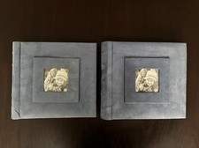 Photo Albums-50 Pages- 4x6 - 200 Photos- Faux Blue Suede -9  Album Set of 2