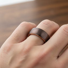 8mm Men’s Tungsten Wedding Band with Brushed Brown and Rose Gold Two-tone Finish — photo 5