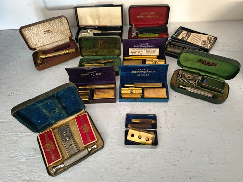 11 Vintage Razors in the Original Boxes some with Paperwork