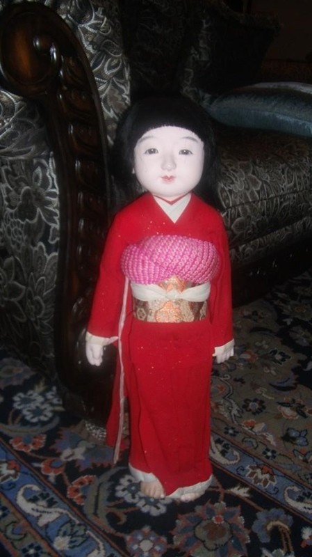 Beautiful Antique Large CIHIMATSU DOLL Japanese Rare DOll