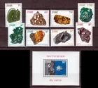 Zaire 803-10 Block 46 ** Minerals (1983)