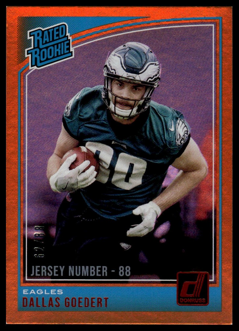 2018 Donruss #347 Dallas Goedert Jersey Number #/88