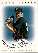 1996 Leaf Signature Series MARK LEITER GOLD AUTO insert San Francisco Giants