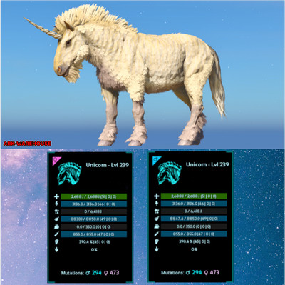 Top Stat Equus Paarung Paar - Aberrant und Einhorn Option - Arche Ascended PVE ASA