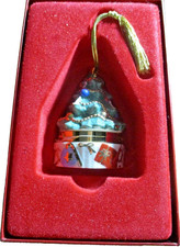 LENOX Christmas Tree Treasure Box Ornament w/Gold Trim Holiday Collectible 545