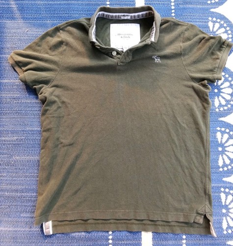 Abercrombie & Fitch, Abercrombie & Fitch Green Muscle Fit Polo Shirt Sz XXL Men’s Preppy VINTAGE RARE