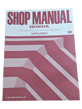 Honda Civic Aerodeck TurboDiesel Ergänzung 1999 99 Shop Manual Workshop