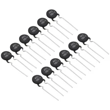 NTC Thermistors Resistors, 12Pcs 10 Ohm NTC10D-11 Inrush Current Limiter