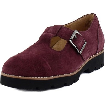 Vionic Women's Port Wine Suede Carmen Mary Janes Flat Loafer