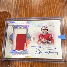 Panini 2025 Flawless Patch Autograph 13/20 Brock Purdy San Francisco 49ers match