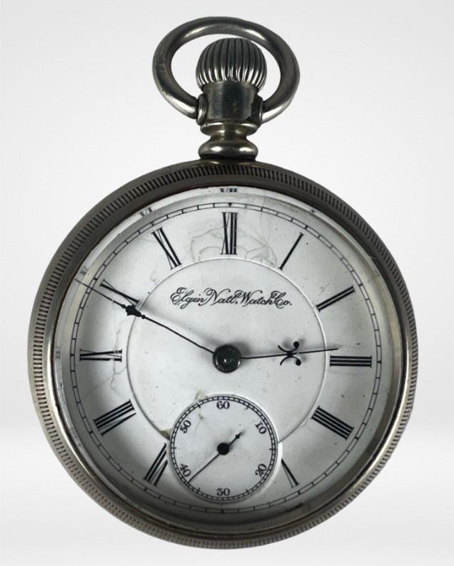 Antique Elgin B.W. Raymond Pocket Watch 15J Non Running Ore Silver Case