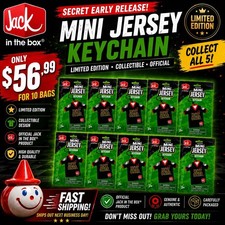 Limited Edition Jack In The Box Mini Jersey Keychain Soccer World Cup 10PCS