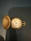 Antique Waltham Ladies Seaside Pocket Watch Gold Filled. Does Not Work.