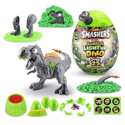 ZURU Smashers Mega Jurassic Light Up T-REX Dino Collectible Egg (25+ Surprises)