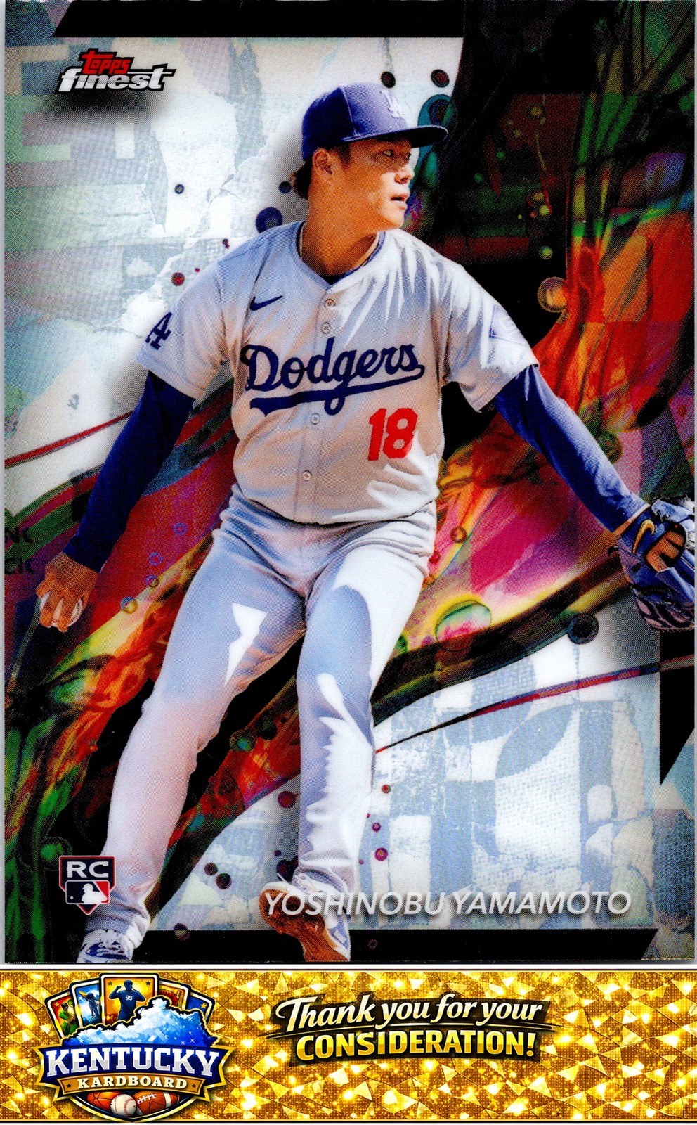 2024 Finest #50 Yoshinobu Yamamoto Refractors Rookie