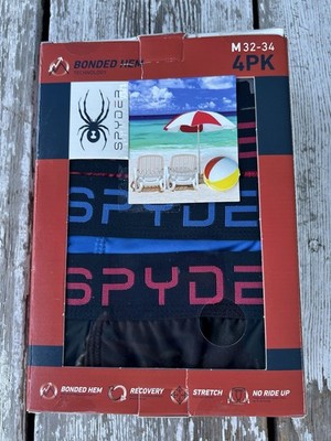 4 Pack SPYDER Men's SZ MED Bonded Technology Microfiber Boxer