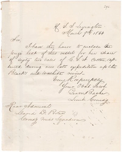 (UNION NAVY) USS LEXINGTON COMMANDER CAPTURES CONFEDERATE COTTON (71278-1315)