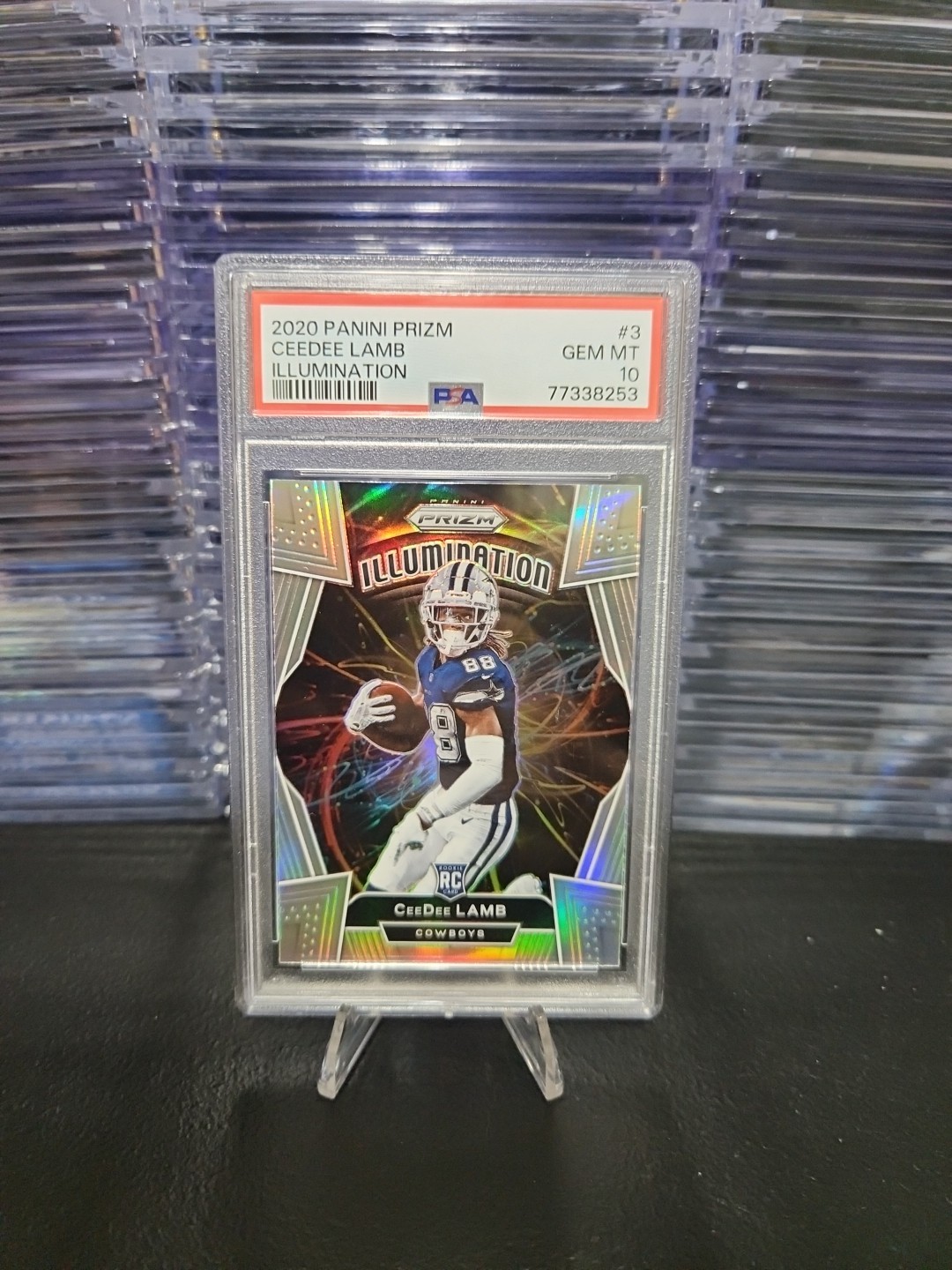 CEEDEE LAMB 2020 PANINI PRIZM ILLUMINATION ROOKIE PSA GEM MINT 10!!!