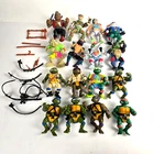 TMNT Teenage Mutant Ninja Turtles Lot of 16 Vintage Figures + Belts & Weapons