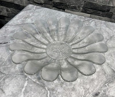 Dartington Crystal Daisy große Schale 33 cm Vintage Top Zustand seltenes Stück