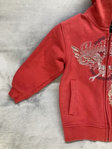 Y2k Southpole Skull Full Zip Hooded Jacket Kids Boys Size S ( 4 ) - Picture 2 of 12