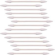 400 Count Pointed Tip Cotton Swabs Double Tips Cotton Buds with Paper Stick for