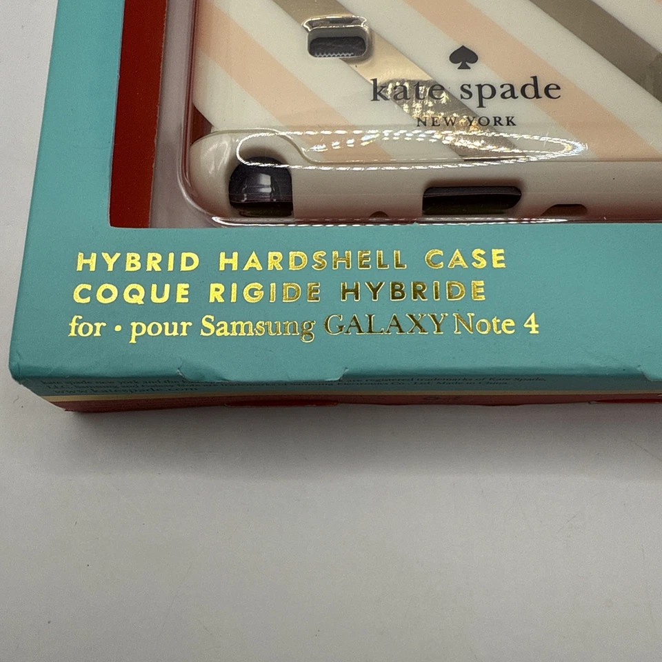 NUEVA Funda Rígida Kate Spade NY Samsung Galaxy Note 5 - RAYAS DIAGONALES DORADAS Foto 4 de 4