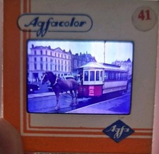 Old Photograph Slide Douglas Transport Horse Tram  1960s Isle Of Man