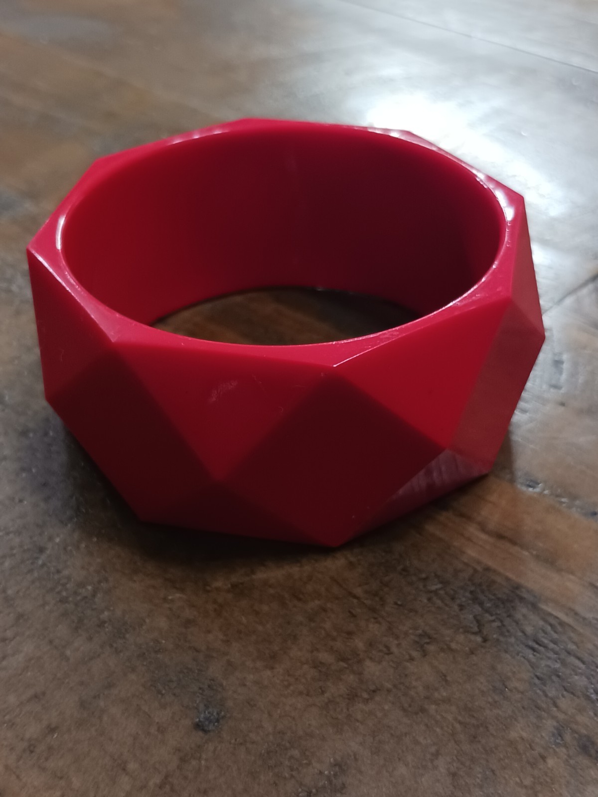 red bakelite bracelet - image 1