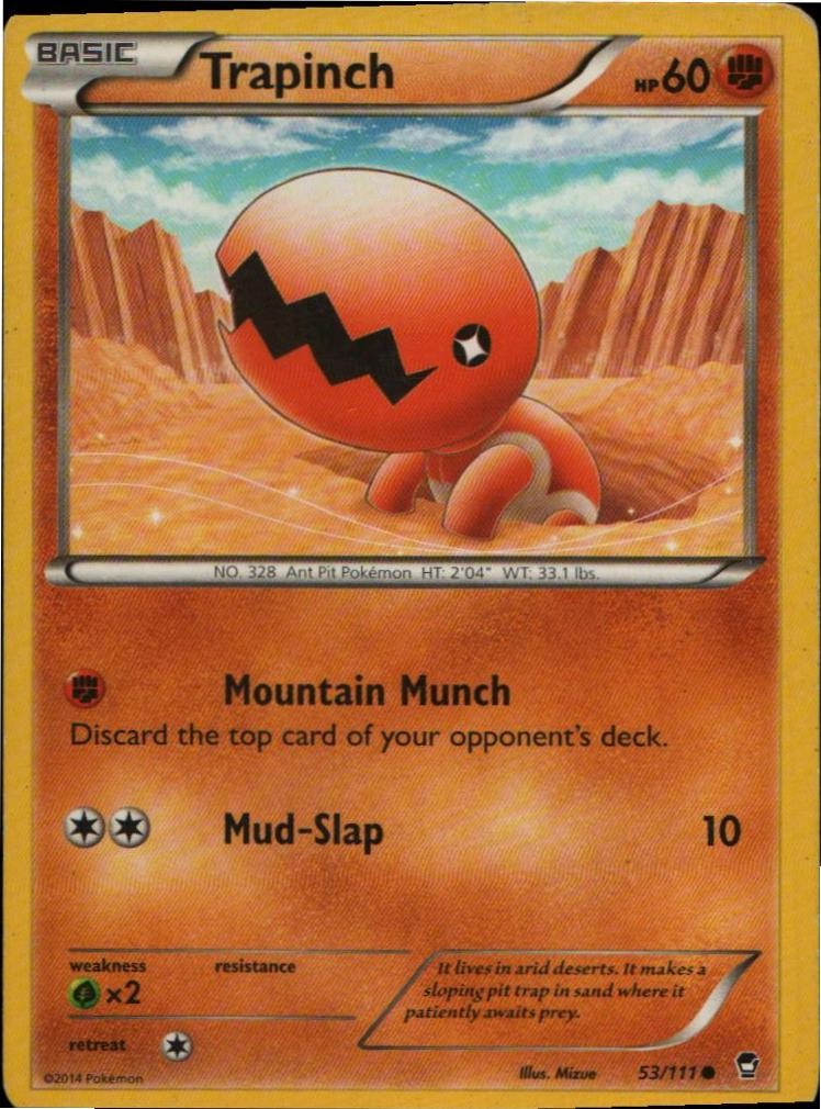 Trapinch 53/111 Common Furious Fists Pokemon Lightly Played